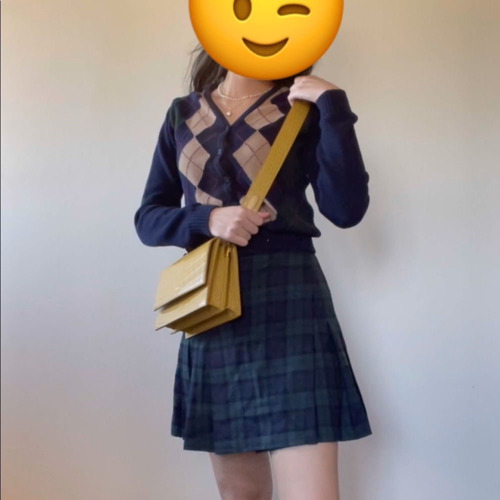 Brandy Melville Dana Plaid Skirt in Green